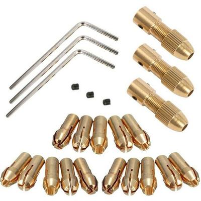 3 seturi 0,5-3mm mandrină de găurit din alamă
