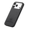 For iPhone 17 Pro Leather Phone Back Cover with Cloth Texture