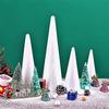 2PC White Festive Holiday Decorations Foam Cones Easy To Paint for Crafts Christmas Tree Construction DIY Multiple Sizes Available