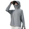 Sunscreen Clothing Women's Ice Silk UV Protection UPF10 Thin Breathable Removable Brim Cycling Loose Sunscreen Clothing