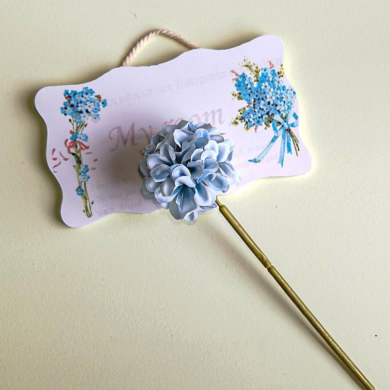 Persimmon Hydrangea Simulation Flower Small Hydrangea Simulation Bouquet Dandelion Flower Fake Flower Interior Decoration Home Decoration Flower