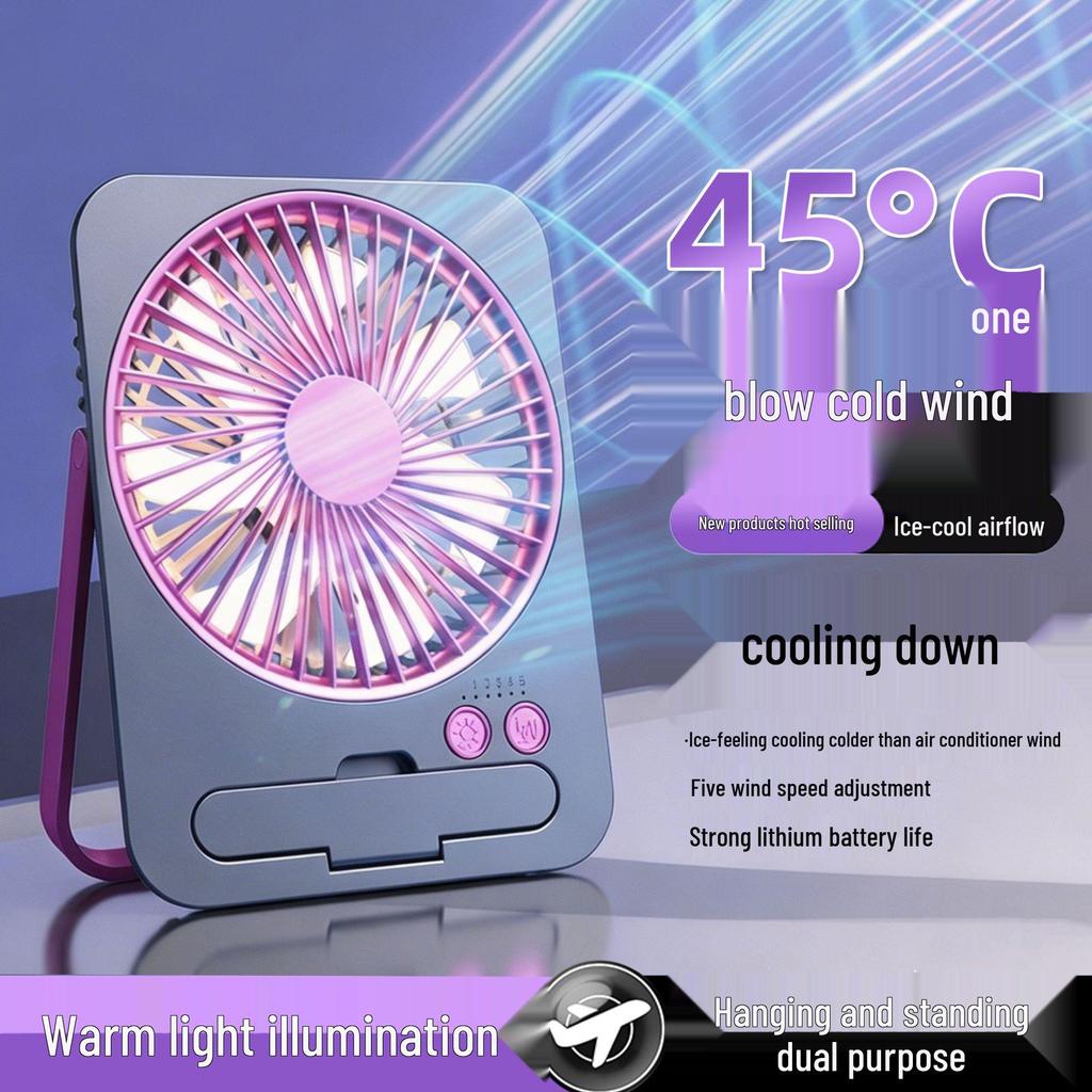 Ultra-Thin USB-Powered Mini Desk Fan: Compact, Card-Shaped, Strong Wind Circulator