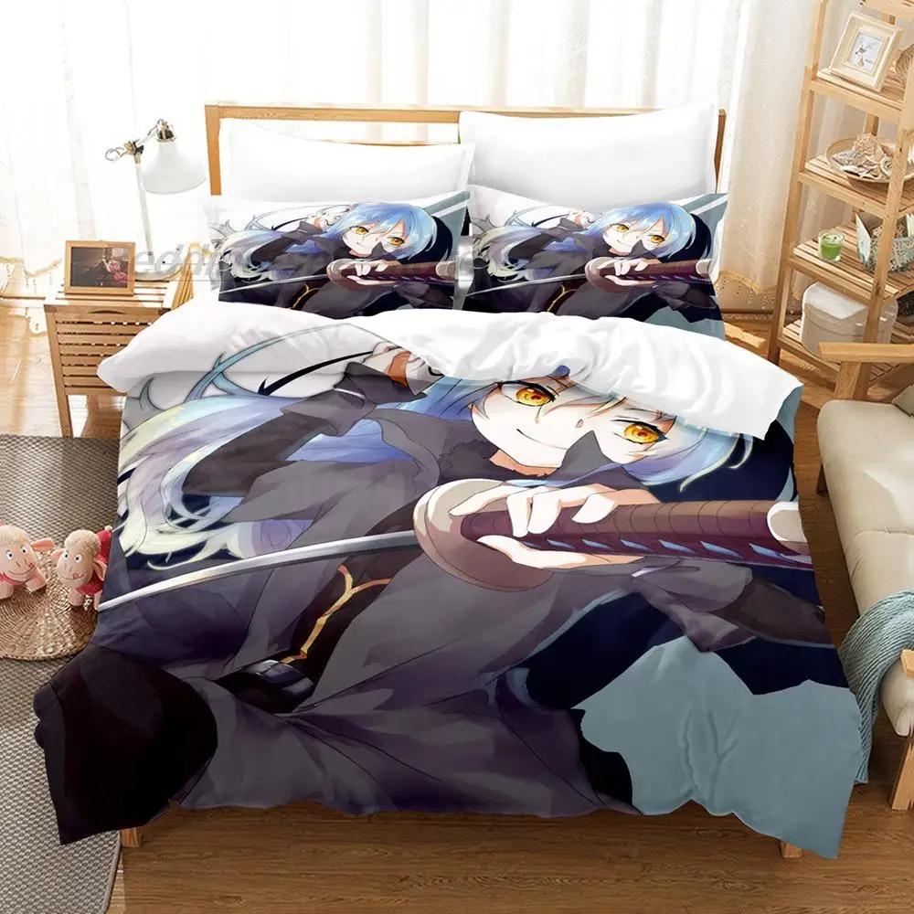 Ten Czas Kiedy Odrodziłem się jako Śluz Pościel Zestaw Pojedynczy Bliźniak Pełny Queen King Size Zestaw do Łóżka Aldult Dzieci Druk 3D Anime Kreskówka