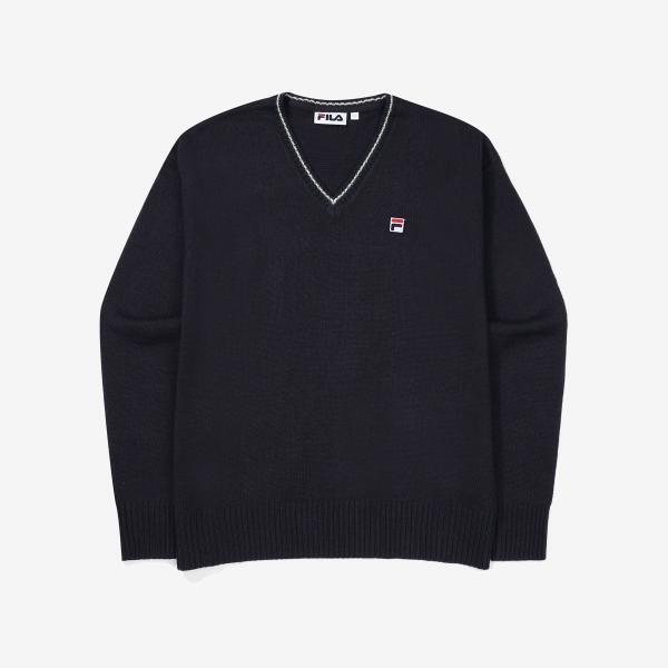 Fila F Box Collection V Neck Knit Sweater Fs2stF3392x Ina navy/100