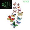 12PCS 3D Luminous Fridge Magnets Butterfly Glowing In Dark Magnetic Home Room Decor DIY Wall