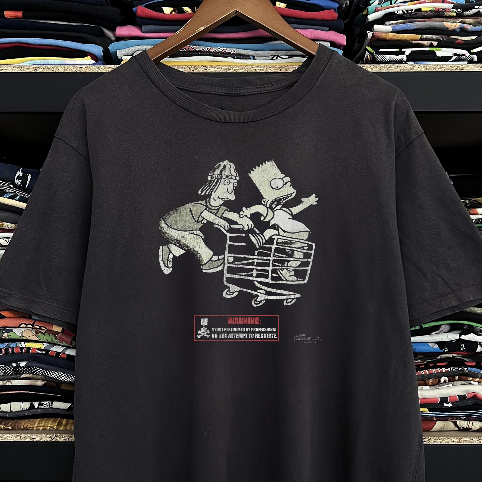 2001 Simpsons x Jackass Promo T-Shirt Black XXL 2XL