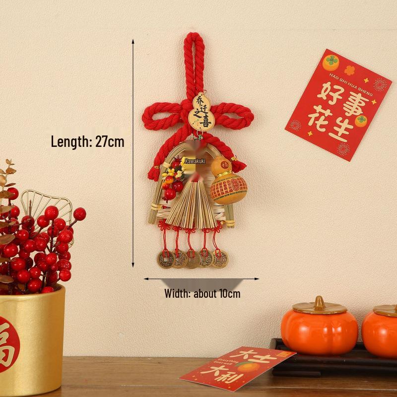 Spring Festival High-Grade Chinese Knot Fu Character Ornament for Living Room Door