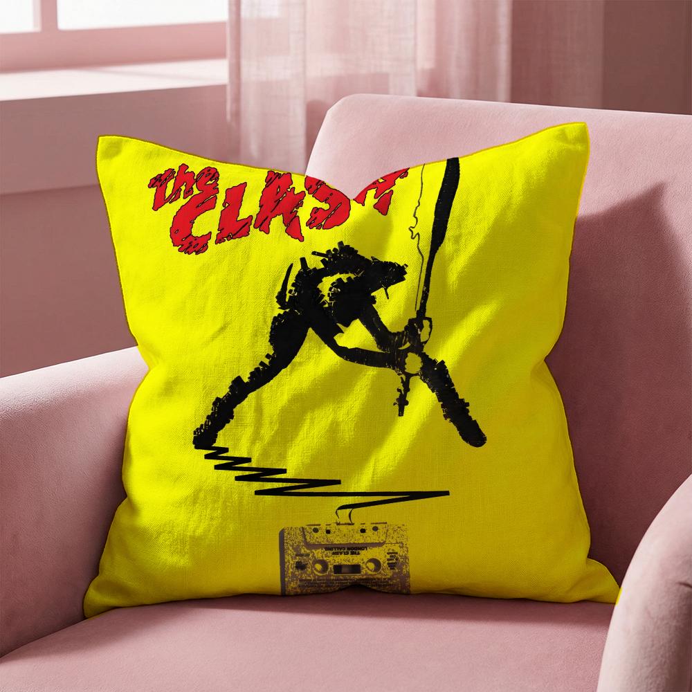 Rock Band The Clash Cushion Cover Multi-Scene Pillow Cover for Home & Car - Reversible, Soft & Durable for Daily Use
