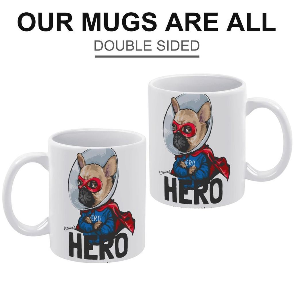 1 Stück 11oz Weiße Keramiktasse Beidseitig bedruckter Inhalt Langlebige Kaffeetasse Ideal für Zuhause Büro Alltagsroutine