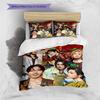 K‑pop Boy Group 3 Pieces Duvet Cover Set, Graffiti Style Idol Print Bedding Set, Soft Home Textile Decor Without Pillow Core For Kpop Fans