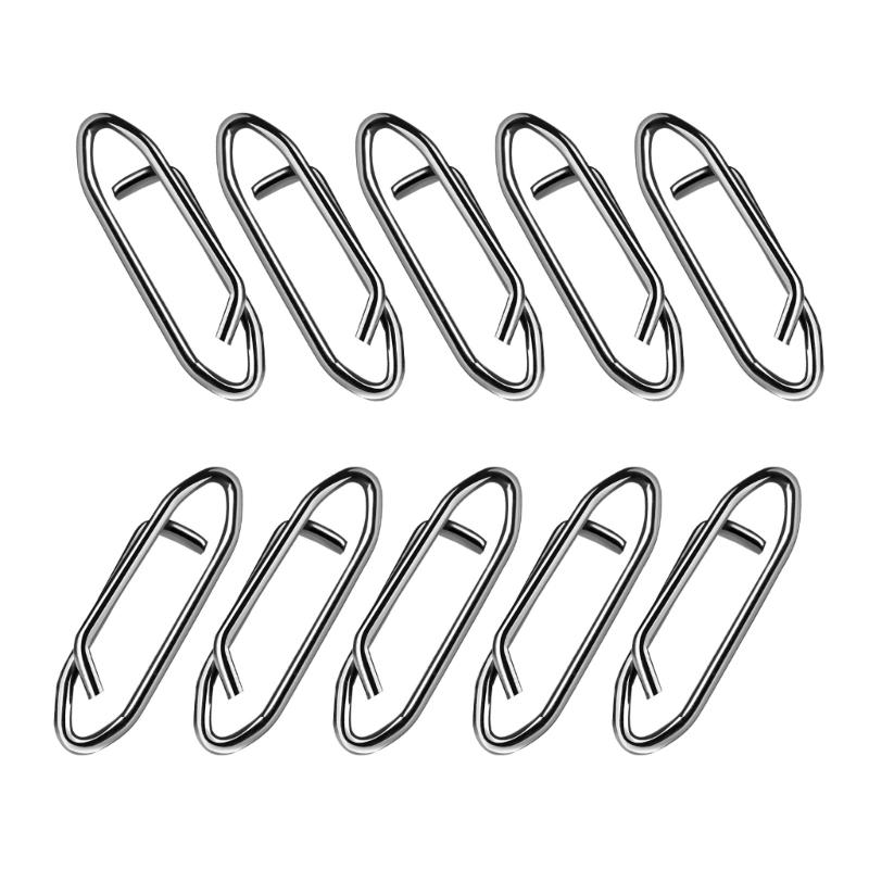 50Pcs Power Fishing Clip Fast Snaps Speed Clip Fishing Clip Connectors Stainless Steel Fast Change Connector