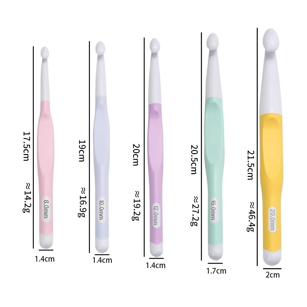4/5PCS Floral Resin Grips Crochet Hook 2.0-6.0mm Knitting Tools Knitting Needle Non-Slip Yarn Knitting DIY Weaving Tools
