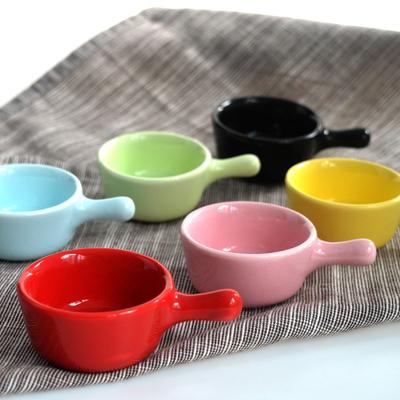 Nordic Mini Dish With Handle Home Creative Nordic Ceramic Dish Sauce Dish Salad Dipping Handle Dish