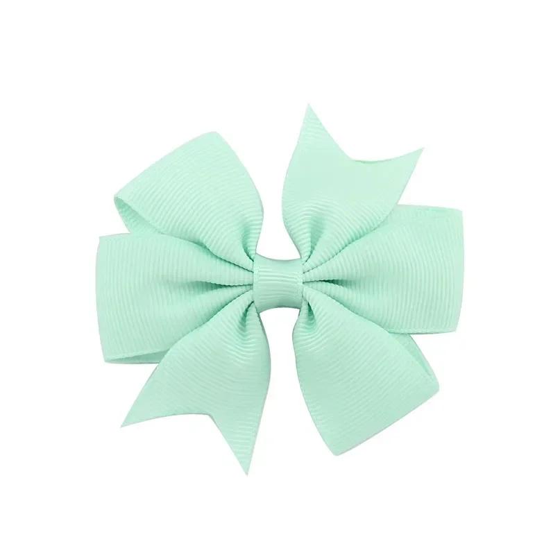 2/4/10 piezas 3'' Lazos de Cinta Sólida Pinzas para el Cabello para Bebés Niñas Lazos Hechos a Mano Pasadores Pasadores Accesorios para el Cabello para Niños