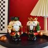 Christmas Nutcracker Candle Holder Nutcracker Figures Candlestick Xmas Nutcracker Candle Stand with Tree for Holiday Dinning Party