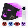 LED Facial Mask with Red Light, 4-Color LED Light Therapy Mask, Near-Infrared, Designed for Women, Timer Function, Cordless Operation.