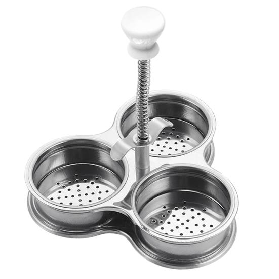 3-Grid Stainless Steel Egg Poacher