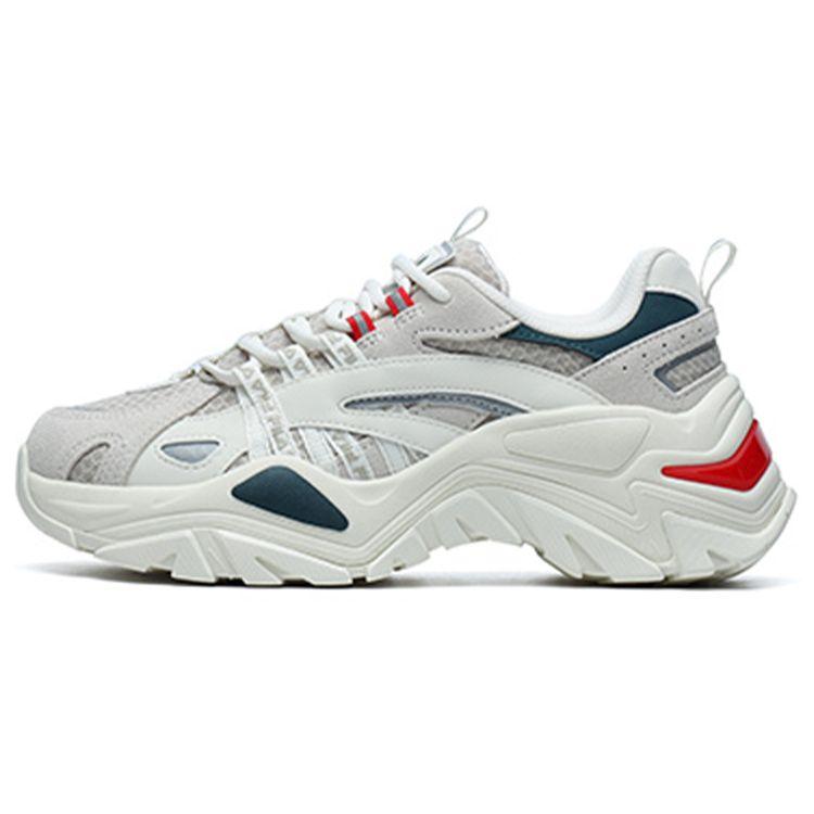 Fila Fabric Fishbone Casual Low-Top Dad Shoes Women Sneaker Silver F12W124164FWS