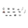 Sterling Silver 999 Chef Dog and Baguette Cat Beaded Charms on Hand-braided Rope