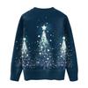 Ladies' Fashionable Casual Long Sleeved Christmas Printed Round Neck Knitted Yarn