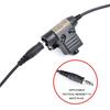 WADSN Military Tactical U94 PTT 7.0 Plug Headset Adapter For COMTAC Earmor Baofeng Kenwood Walkie Talkie Radio Motorola Midland