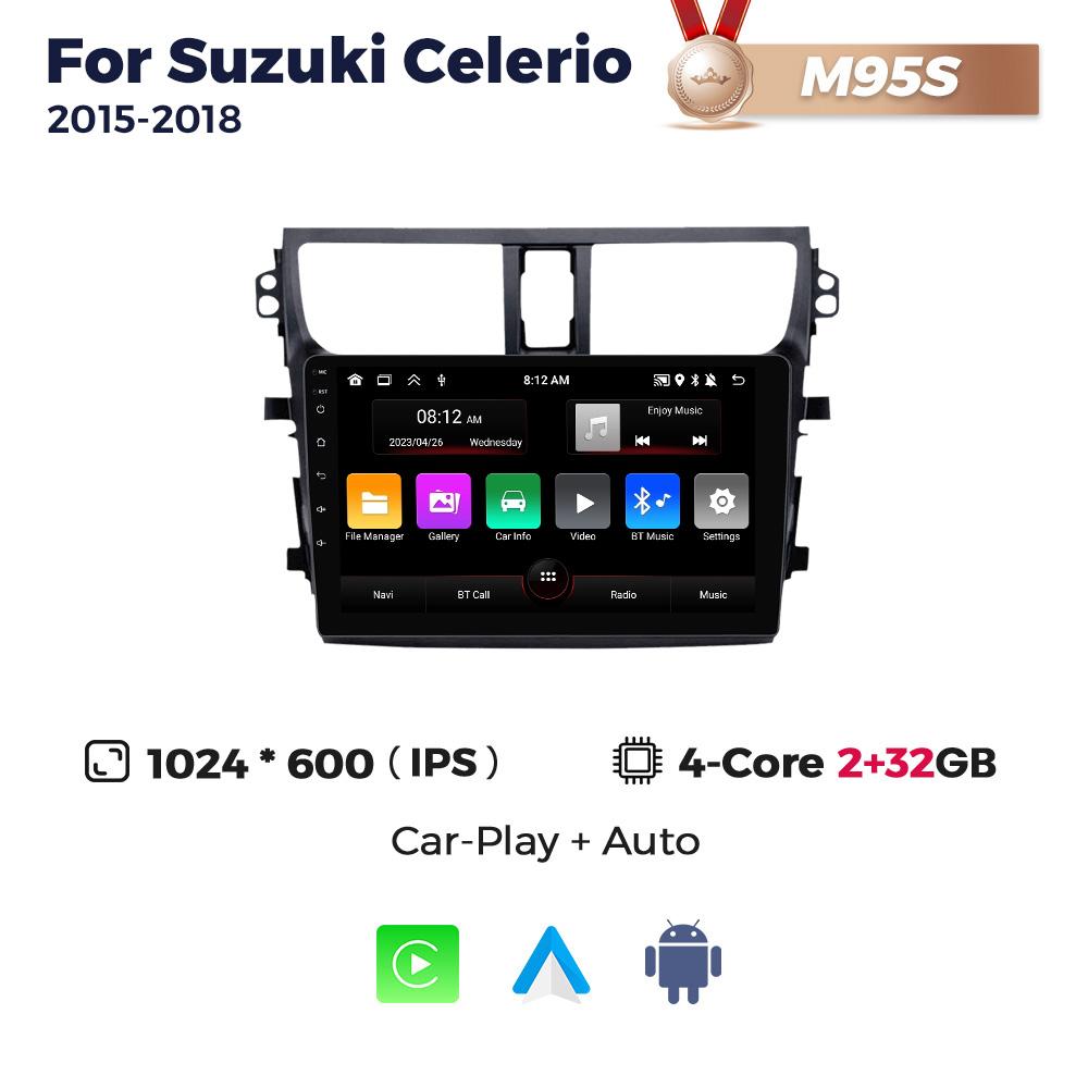 8-Core 2Din Android Car Radio Stereo Multimedia Video Player For Suzuki Celerio 2015-2018 GPS Navigation Wireless Carplay Auto