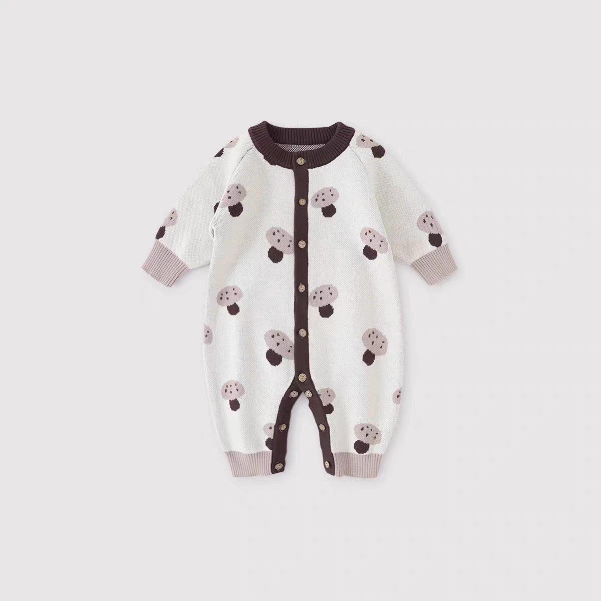 Осенний детский вязаный ромпер: Детский свитер-комбинезон для прогулок 73 cm