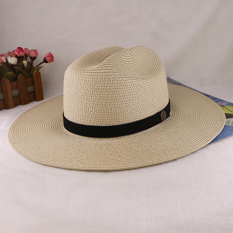 Spring And Summer Men'S Cowboy Hat Travel Vacation Visor Outdoor Sun Protection Fishing Hat Foldable Windproof Top Hat