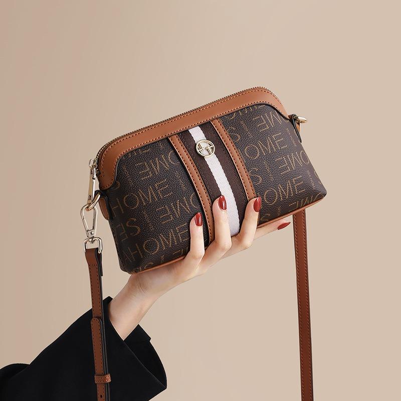 Autumn and winter new women's bags, messenger bags, one shoulder fashion small bags, shell bags, old flower women's bags