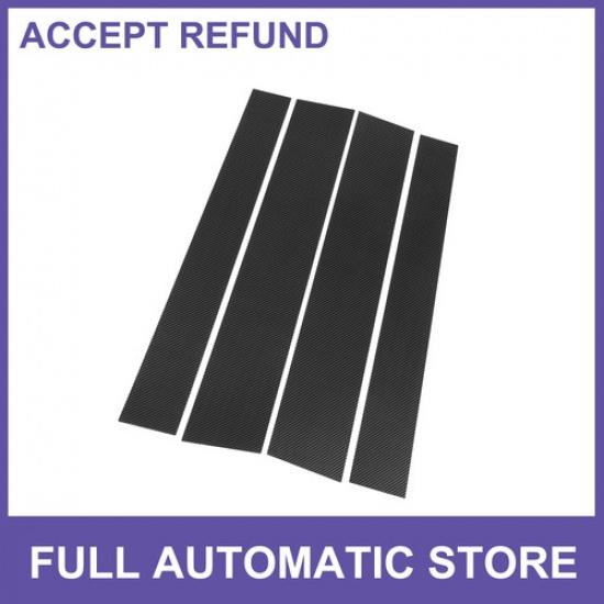 4 Pcs Car Pillar Window Trim Cover for Toyota Tundra Carbon Fiber