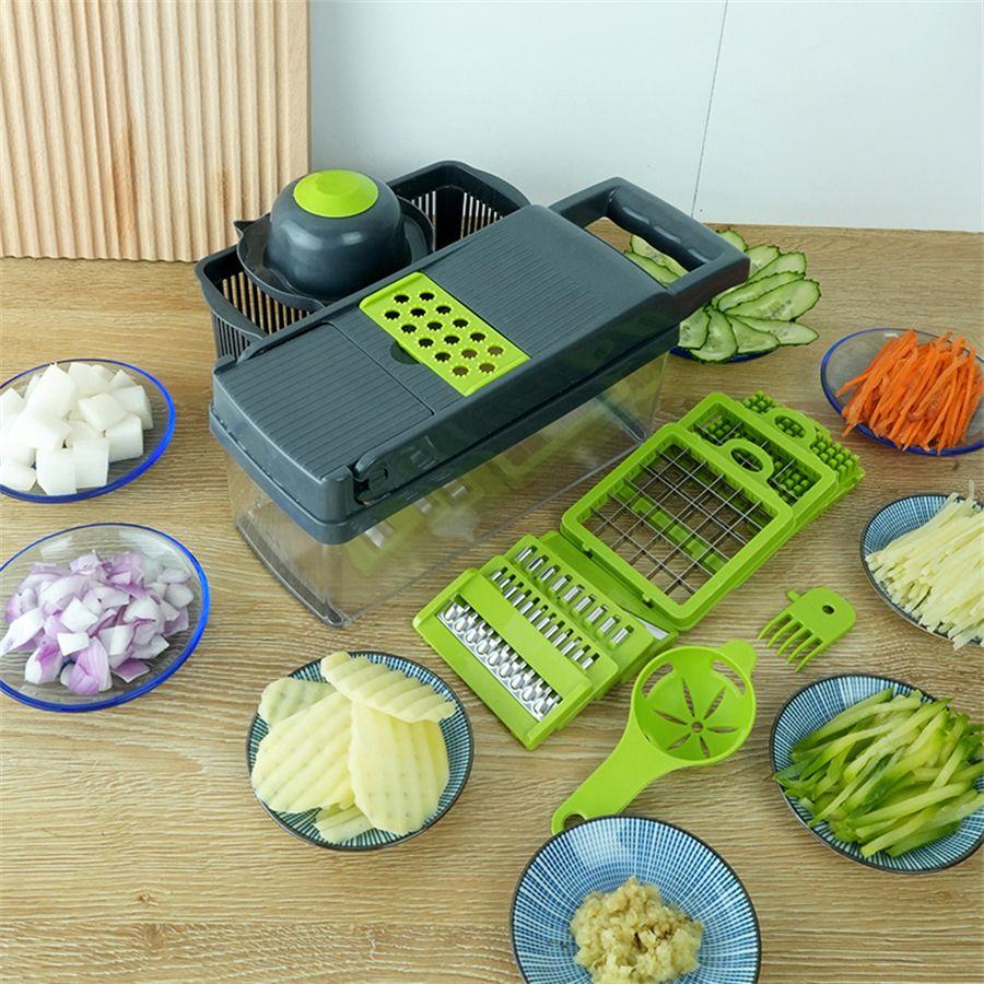 Vegetable Shredder Cocina Multifunctional Household Vegetable Cutter Carrot Onion Dicing Julienne Slicing Tool Fruit Slicer