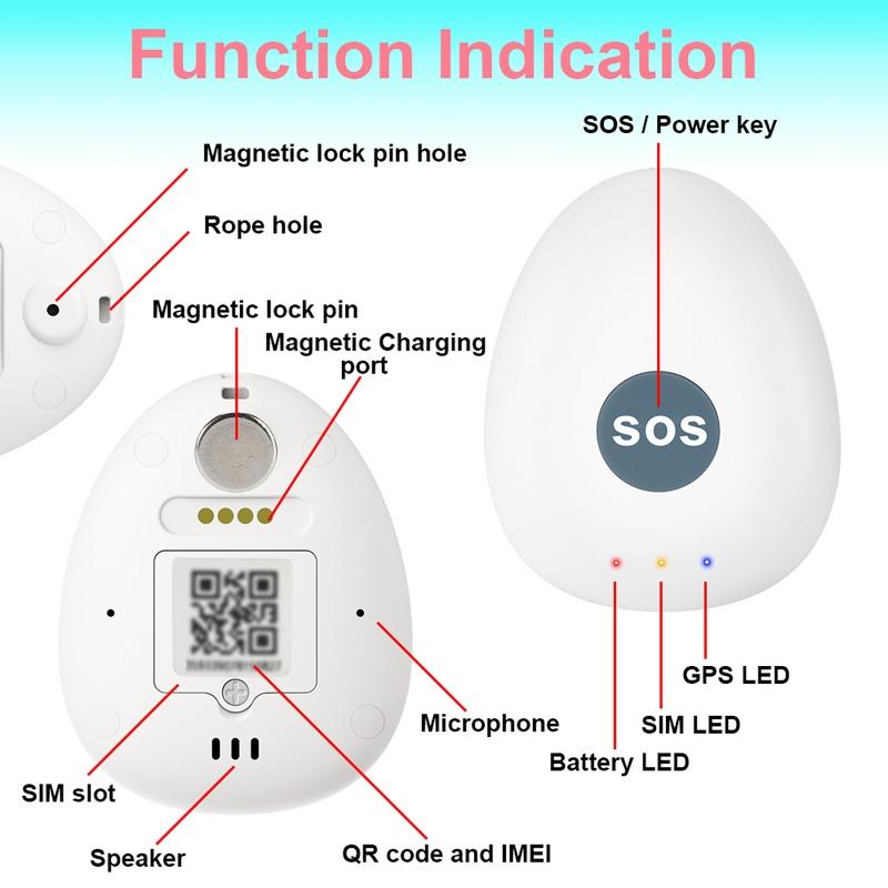 Portable GPS Locator Children and Elderly Anti-lost Alarm 4G Tracker SOS Alarm Two-way Communication Device Locator