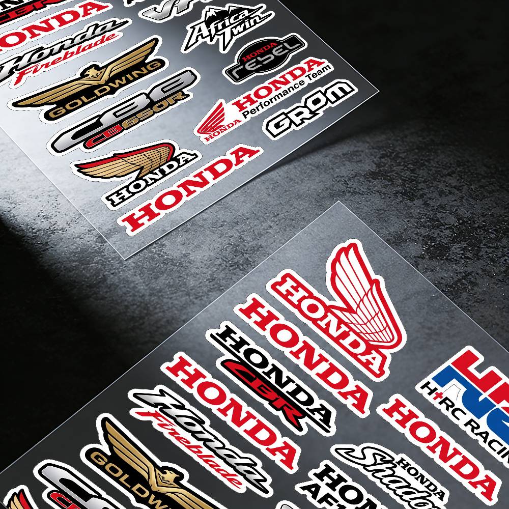 AAAHS1 FOR HONDA HRC H WING Motorcycle Reflective Stickers Waterproof Decals for Helmet Scooter Fuel Tank Toolbox Racing