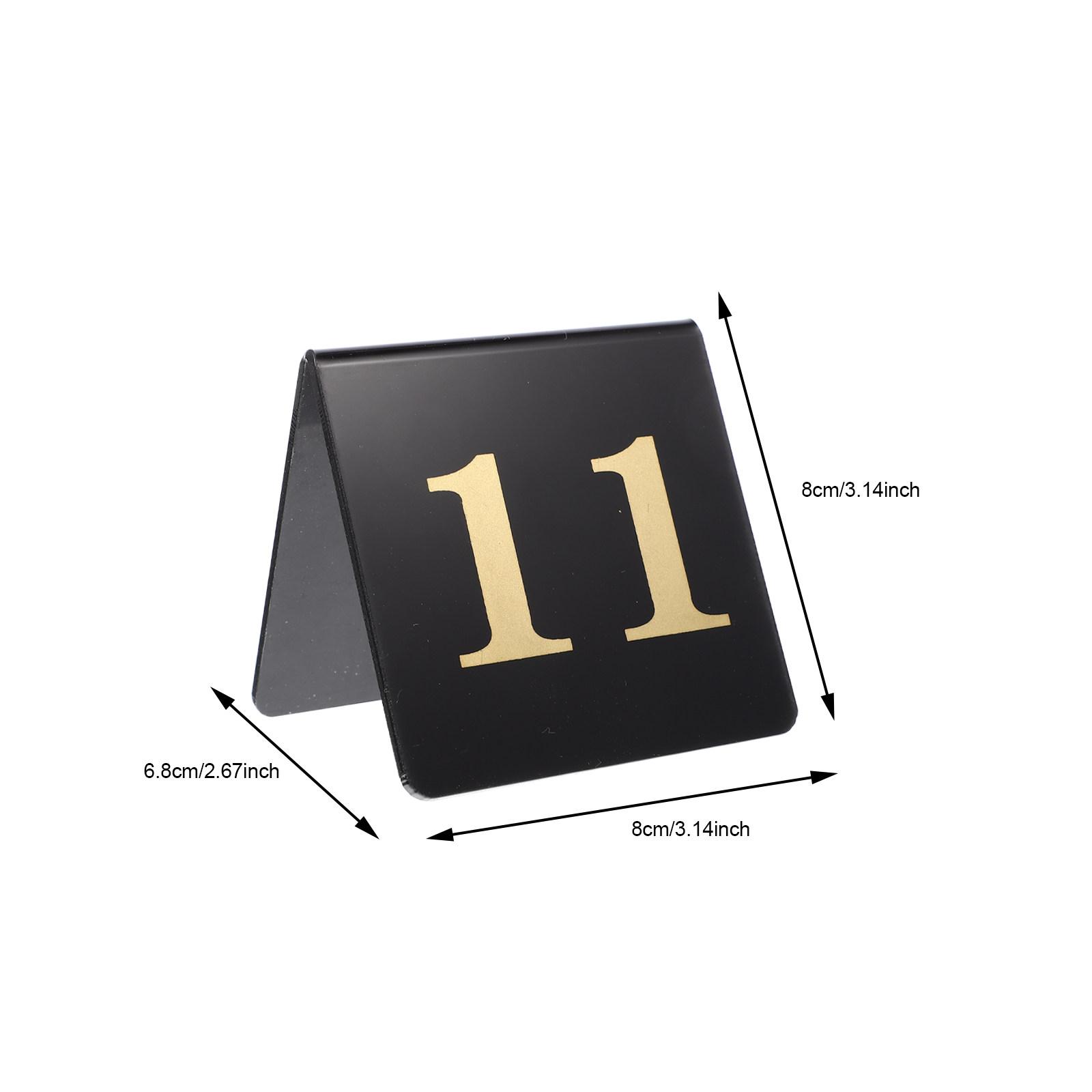10Pcs Acrylic Table Numbers Double Sided