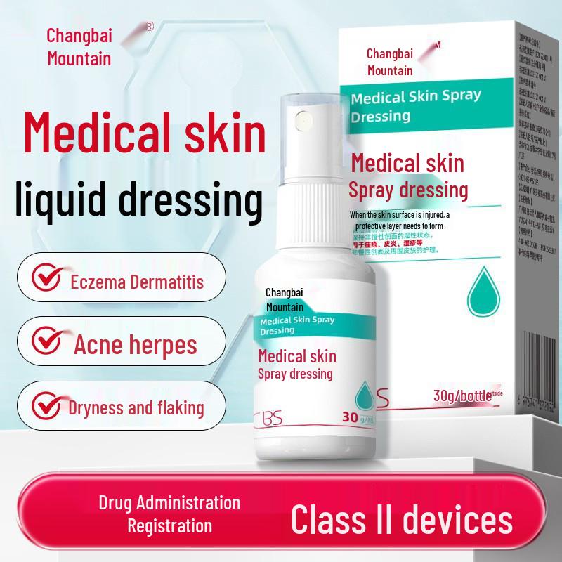 Changbai Mountain Skin Spray for Eczema, Dermatitis, Acne, Itching, and Non-Chronic Wound Care.