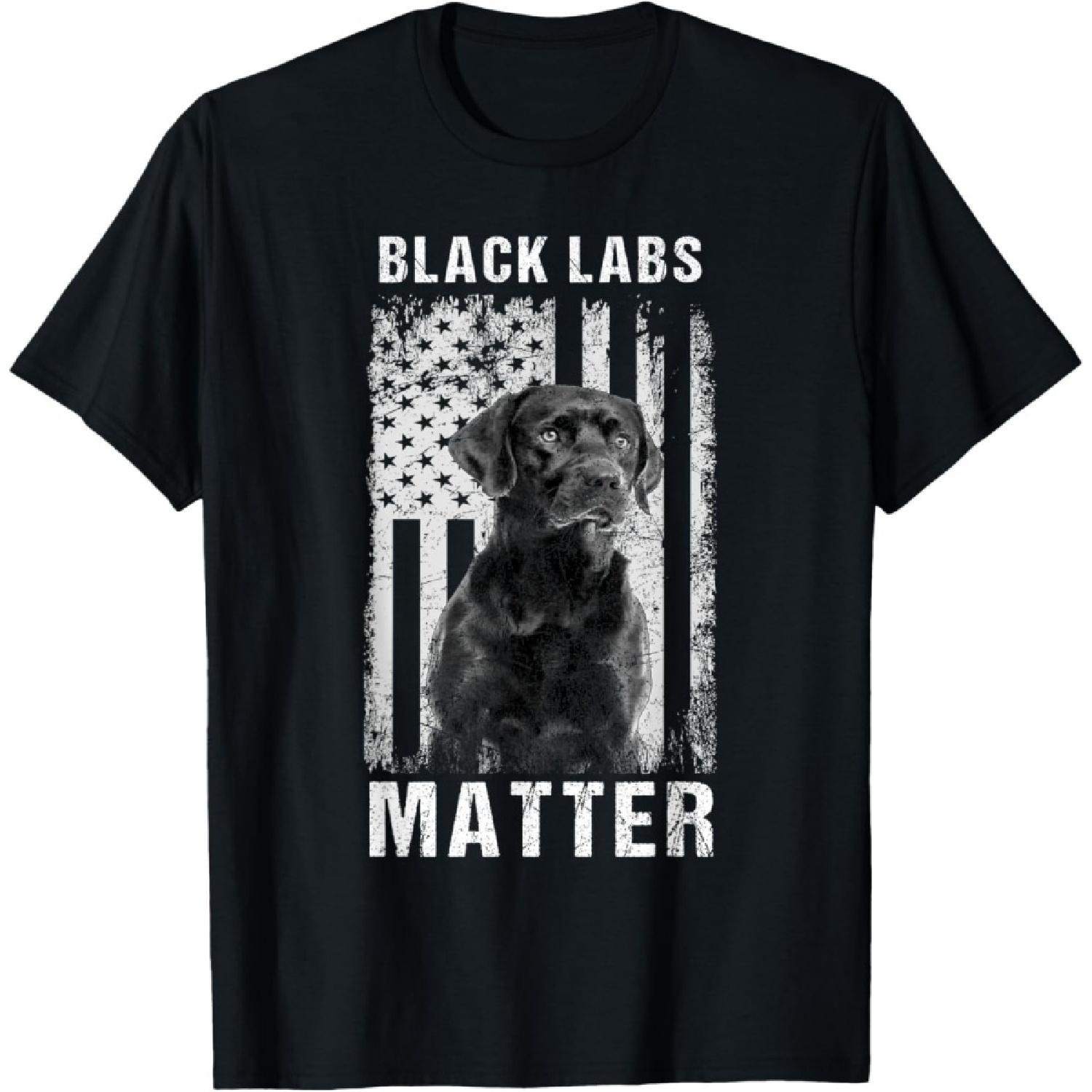 Футболка «Black Labs Matter» с лабрадором S