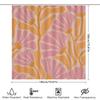 Soft Floral Elegance: Abstract Pink And Orange Pattern Shower Curtain For A Serene And Artistic Bathroom Dcor