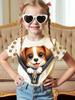 Abbigliamento Bambina Estate T-shirt con Stampa 3D Grafica Gatto Kawaii Vestiti per Bambine Esterni Manica Corta Casual Top per Bambine