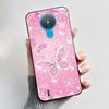 For Nokia 1.4 TA-1322 Nokia 3.4 TA-1288 TA-1285 TA-1283 Case Fashion Flower Painted Phone Casing Black Soft Silicone Back Cover