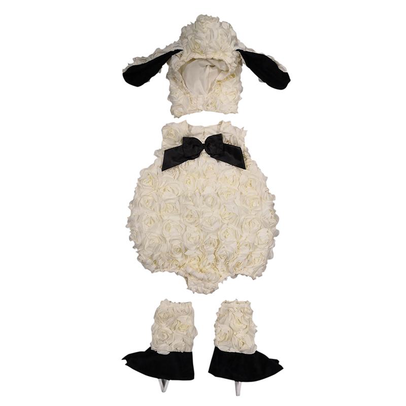 Disfraz de cordero para bebé niña de Halloween, disfraz de Halloween para niños pequeños, disfraz de fiesta de cosplay con temática de animales