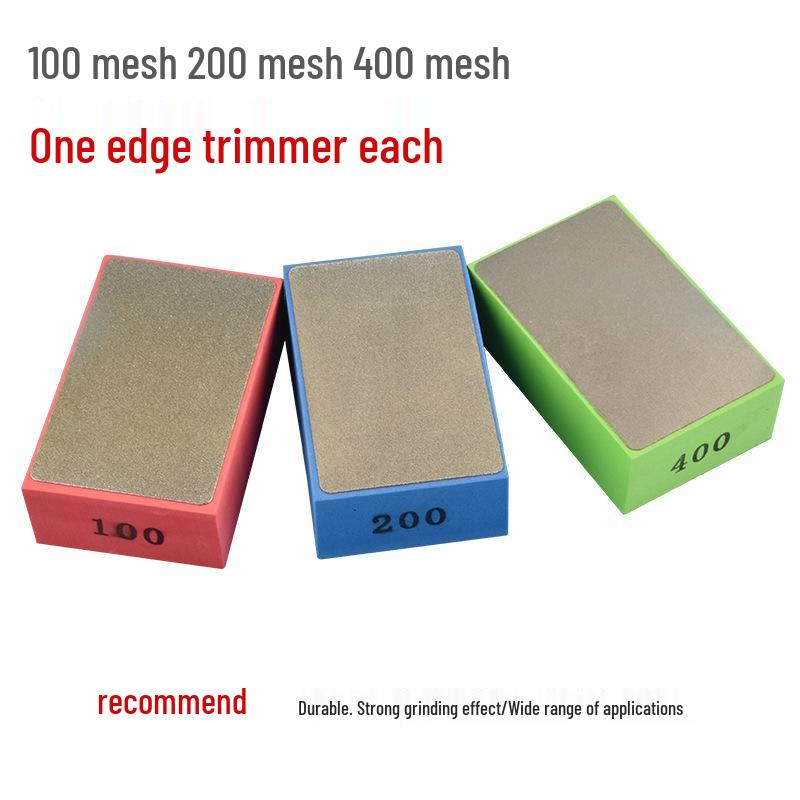 Fliesen Anfas- & Polierpad: Karborund Handschleifscheibe