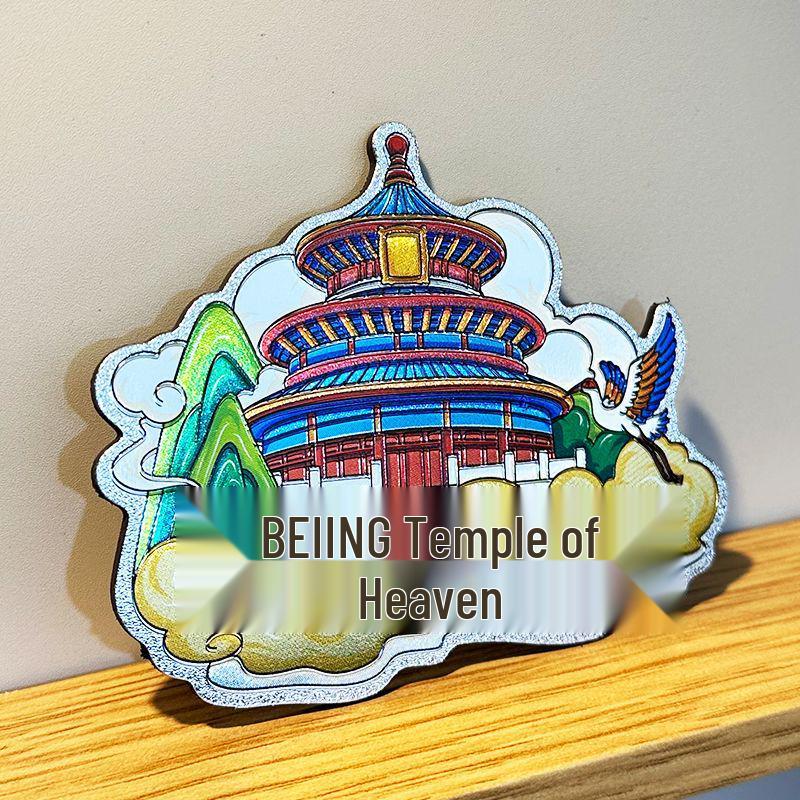 

City Fridge Magnets: Beijing, Chongqing, Chengdu, Zhuhai, Sanya, Kunming, Lijiang, Harbin, Xi’an, Shenyang - Cultural Travel Collection