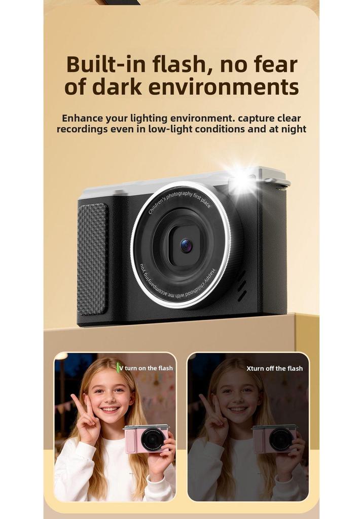 2026 Flip Screen Retro HD Digital Camera for Students and Travel Photography