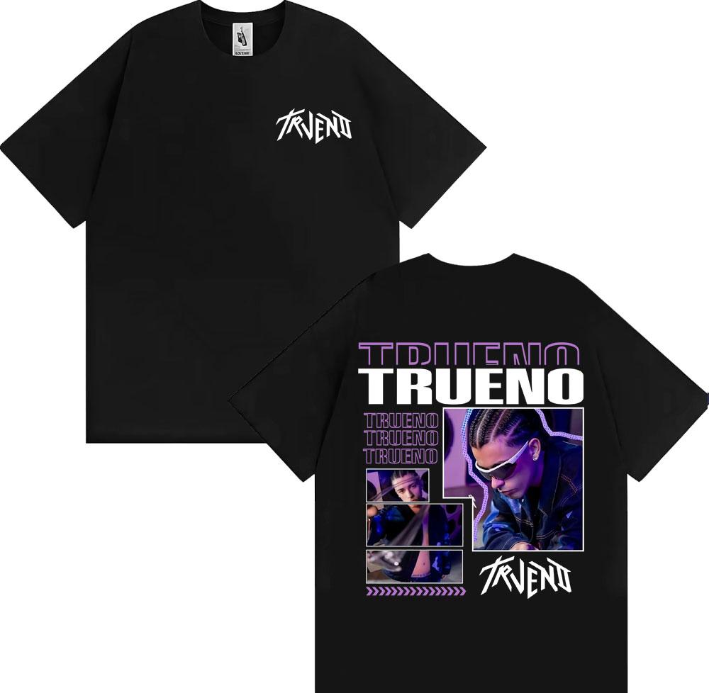 Rapper Trueno Mateo Palacios Tour 2026 Merch T-Shirts Unisex Mode Hip Hop Punk T-Shirt 100% Baumwolle Locker Übergröße T-Shirt