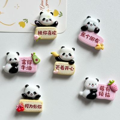 6 Stück DIY Kühlschrankmagnet Cartoon Panda Charakter Platte Magnete Nordisch Personalisiert Heimdeko Whiteboard Po Memoboard Zuhause