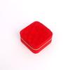 Rhombus Pattern Portable Velvet Jewelry Box Zipper Closure Velvet Jewelry Organizer Travel Jewelry Box Travel Use