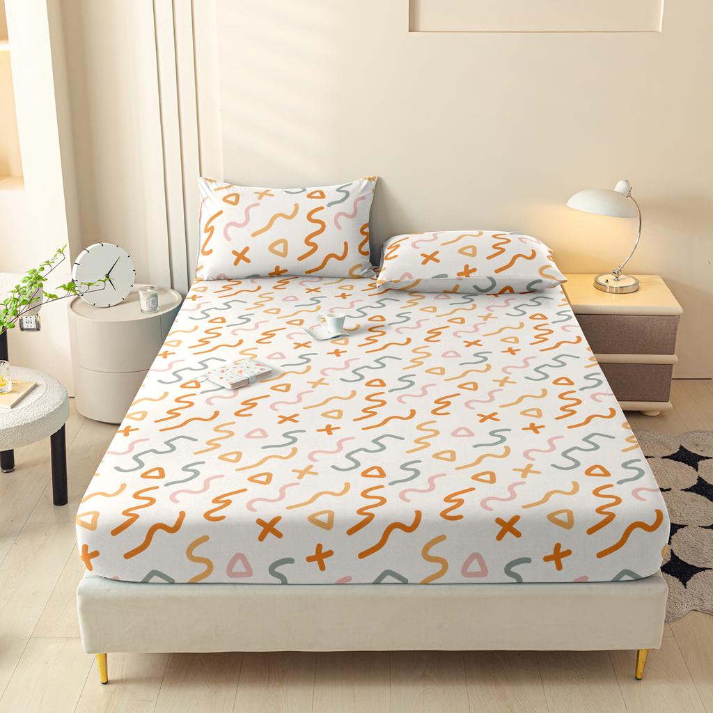 3 Piece Set, Single Bed Head + Two Pillow Cases (No Core) Suitable For All Seasons, Dust-Proof Bedspread Bedding