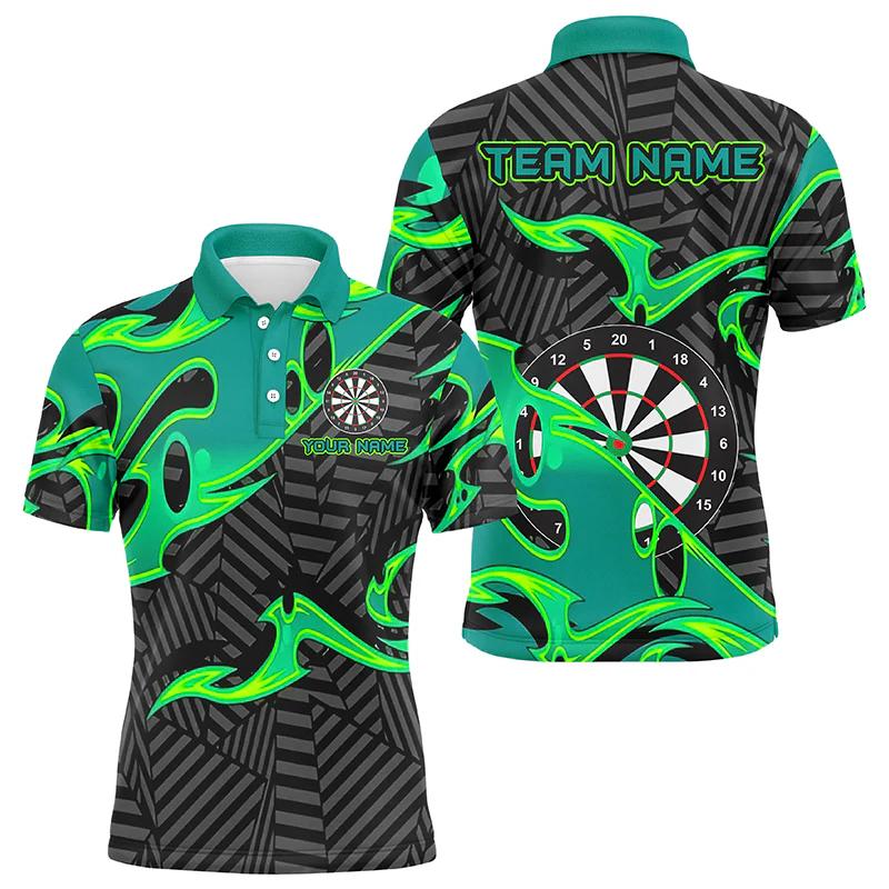 Polo Grafiche Trend Darts da Uomo Moda Estiva Nome Personalizzato Stampa 3D Polo Sportiva Casual Oversize Uniformi di Squadra