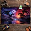 Dark Mythical Dragon Game Playmat Non Slip Rubber Large Desk Mat Stitched Edge For Card Game PC Laptop Gaming Study Work