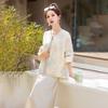 2025 Spring/Summer Women's Round Neck Embroidered Jacket - New Chinese Style YW8997